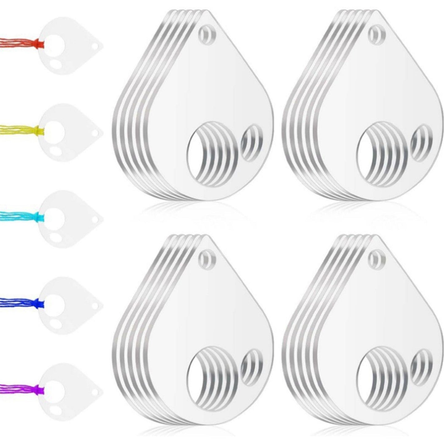 40PCS Acrylic Cross Stitch Threading Board Floss Bobbins for Cross Cotton