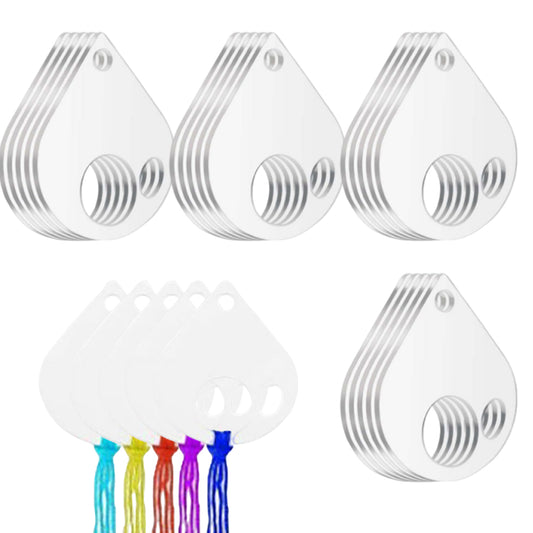 40PCS Acrylic Cross Stitch Threading Board Floss Bobbins for Cross Cotton