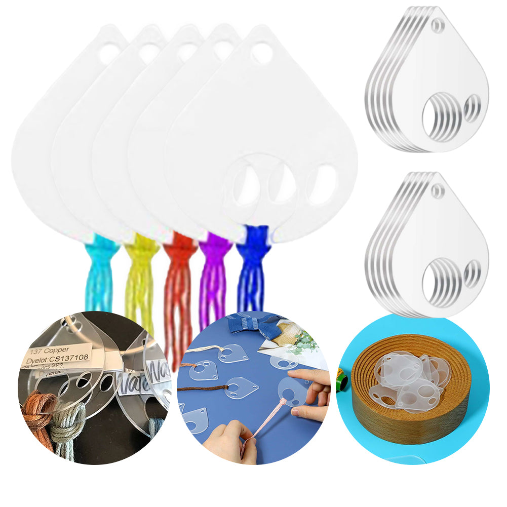 40PCS Acrylic Cross Stitch Threading Board Floss Bobbins for Cross Cotton
