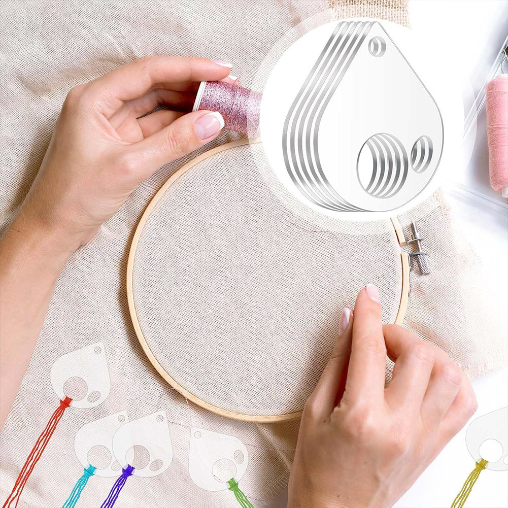 40PCS Acrylic Cross Stitch Threading Board Floss Bobbins for Cross Cotton