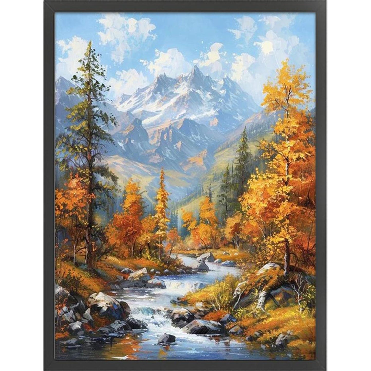 Forest Stream - Full 11CT Stamped Cross Stitch 45x60CM - Yishu
