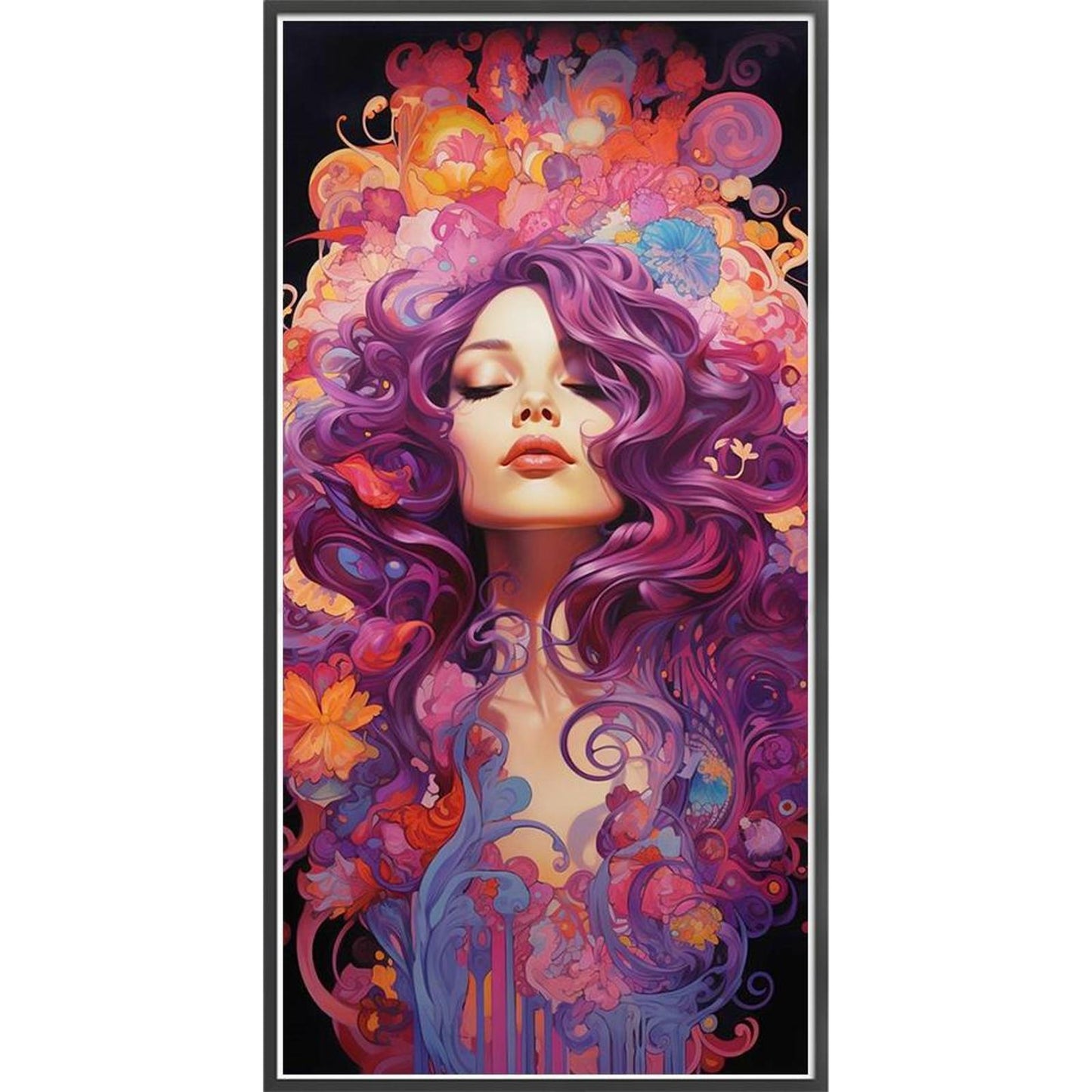 Dreamy Girl - Full 11CT Stamped Cross Stitch 40x80CM - Yishu