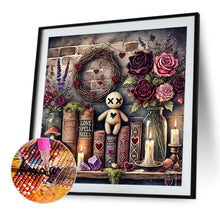Load image into Gallery viewer, Flower Doll On Bookshelf 40*40CM(Canvas) Full Round Drill Diamond Painting
