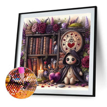 Load image into Gallery viewer, Flower Doll On Bookshelf 40*40CM(Canvas) Full Round Drill Diamond Painting
