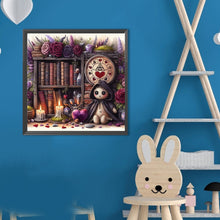 Load image into Gallery viewer, Flower Doll On Bookshelf 40*40CM(Canvas) Full Round Drill Diamond Painting
