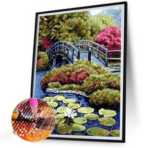 Scenery Of Small Bridge 40*50CM(Canvas) Full Round Drill Diamond Painting