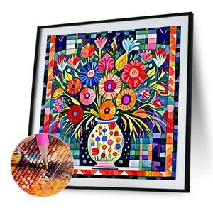 Abstract Flower 30*30CM(Canvas) Full Round Drill Diamond Painting