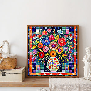 Abstract Flower 30*30CM(Canvas) Full Round Drill Diamond Painting
