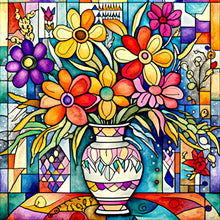 Load image into Gallery viewer, Abstract Flower 30*30CM(Canvas) Full Round Drill Diamond Painting
