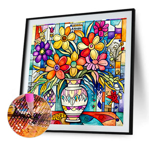 Abstract Flower 30*30CM(Canvas) Full Round Drill Diamond Painting
