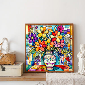 Abstract Flower 30*30CM(Canvas) Full Round Drill Diamond Painting