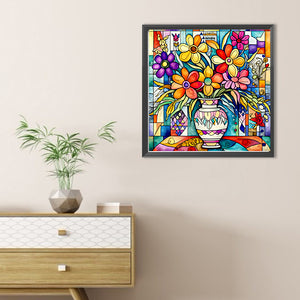 Abstract Flower 30*30CM(Canvas) Full Round Drill Diamond Painting