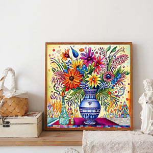 Abstract Flower 30*30CM(Canvas) Full Round Drill Diamond Painting
