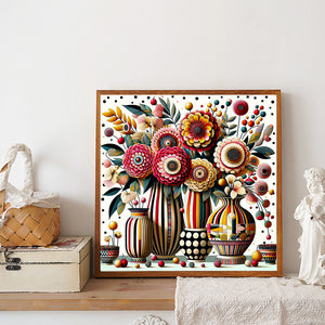Abstract Flower 30*30CM(Canvas) Full Round Drill Diamond Painting