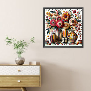 Abstract Flower 30*30CM(Canvas) Full Round Drill Diamond Painting