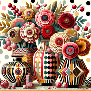 Abstract Flower 30*30CM(Canvas) Full Round Drill Diamond Painting