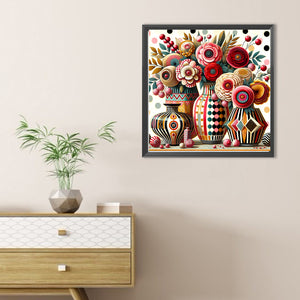 Abstract Flower 30*30CM(Canvas) Full Round Drill Diamond Painting