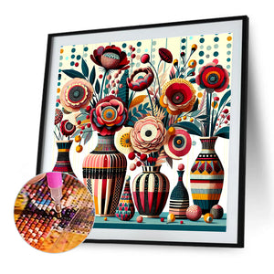 Abstract Flower 30*30CM(Canvas) Full Round Drill Diamond Painting