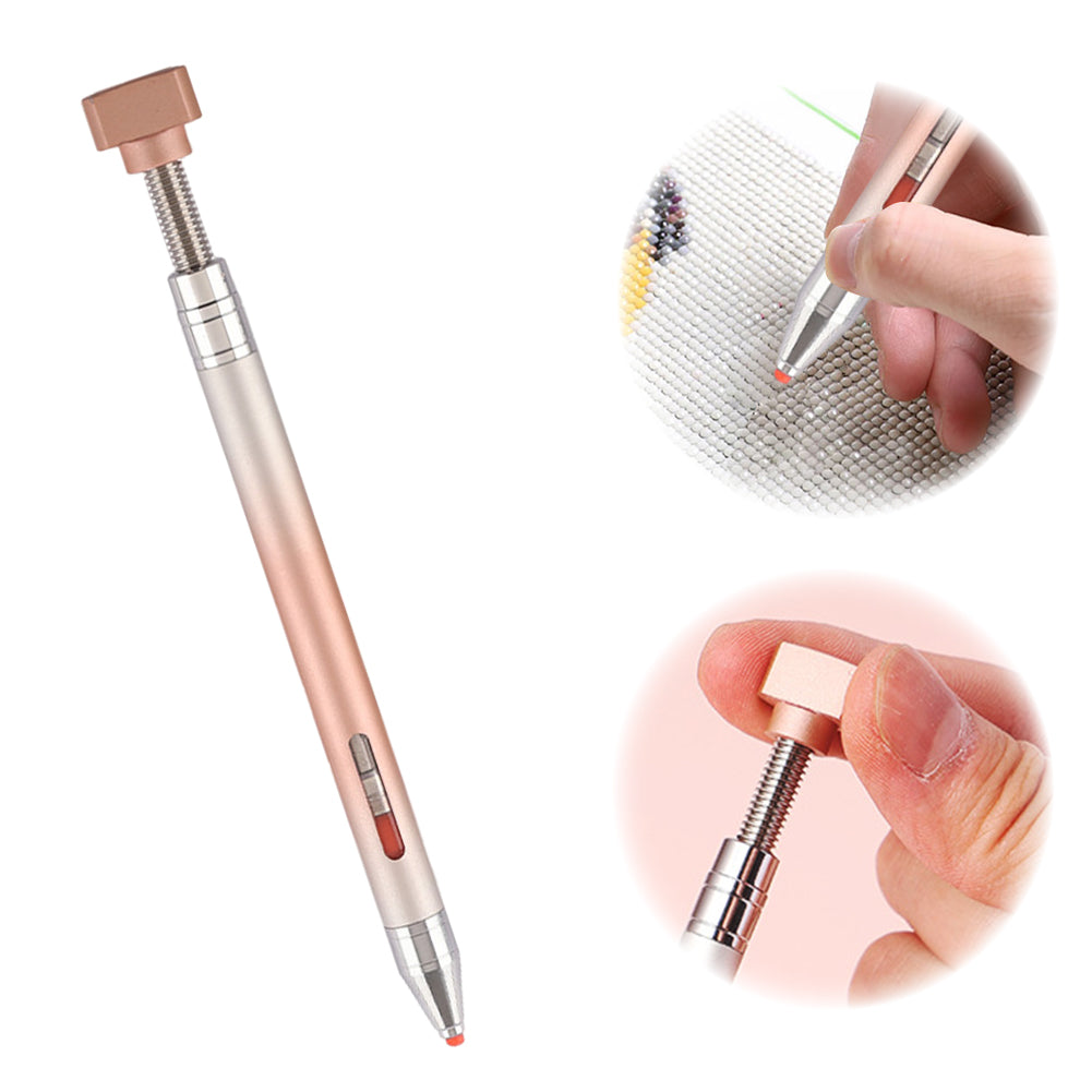 Diamond Painting Pen Rhinestones Art Pen with Clay for Art Crafts (Orange)