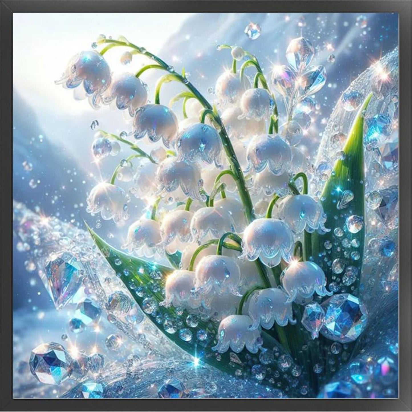 Lily Of The Valley - Full 11CT Stamped Cross Stitch 40x40CM - Yishu