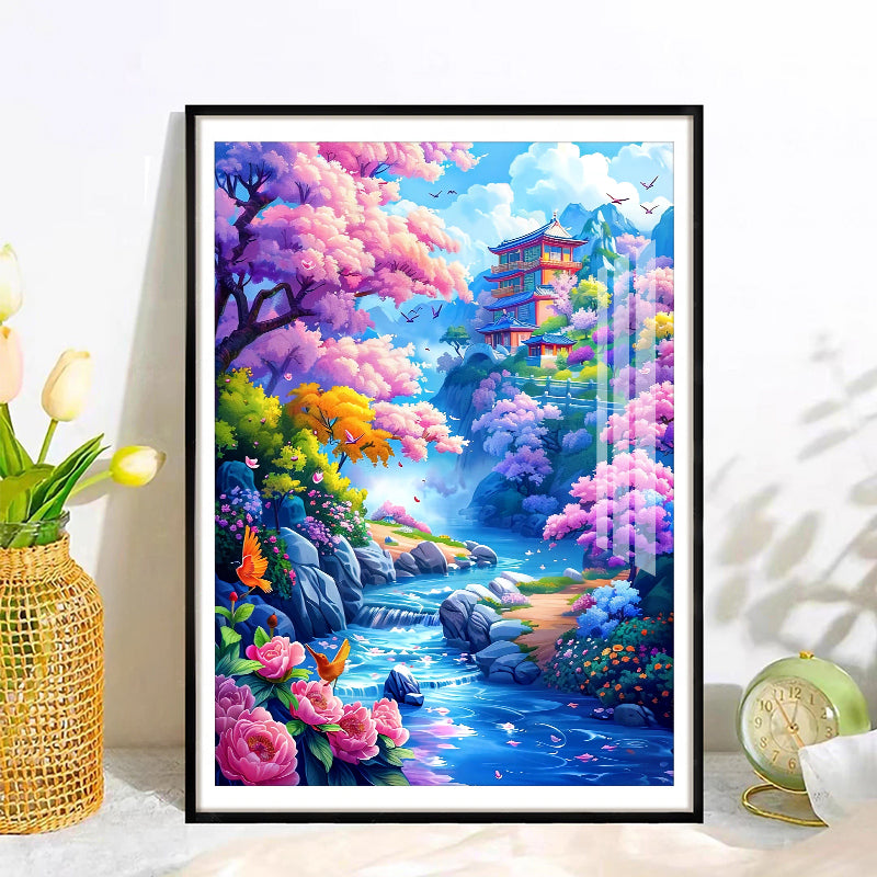 Dreamy Fairyland - Full 11CT Stamped Cross Stitch 55x70CM - QiangHongXiu(56Colors )