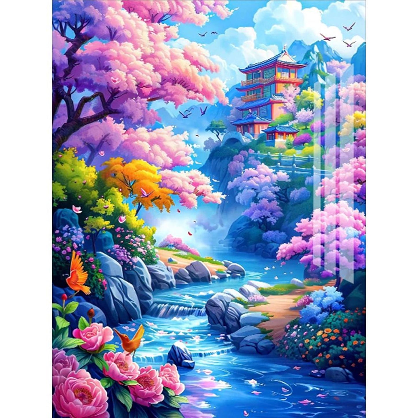 Dreamy Fairyland - Full 11CT Stamped Cross Stitch 55x70CM - QiangHongXiu(56Colors )