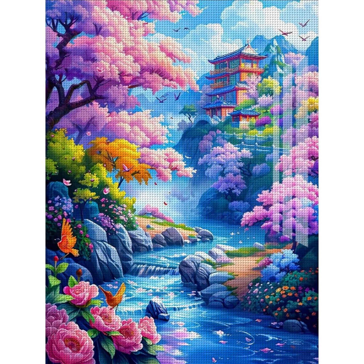 Dreamy Fairyland - Full 11CT Stamped Cross Stitch 55x70CM - QiangHongXiu(56Colors )