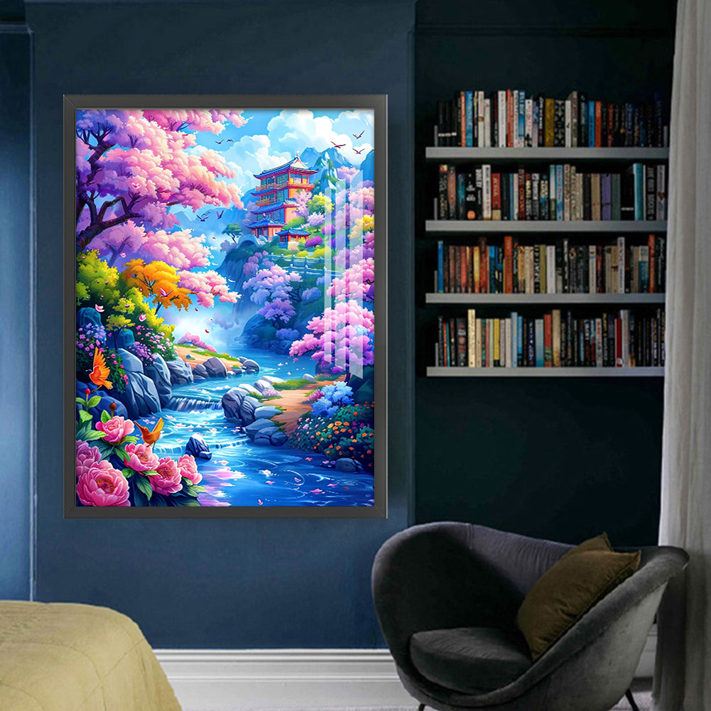 Dreamy Fairyland - Full 11CT Stamped Cross Stitch 55x70CM - QiangHongXiu(56Colors )