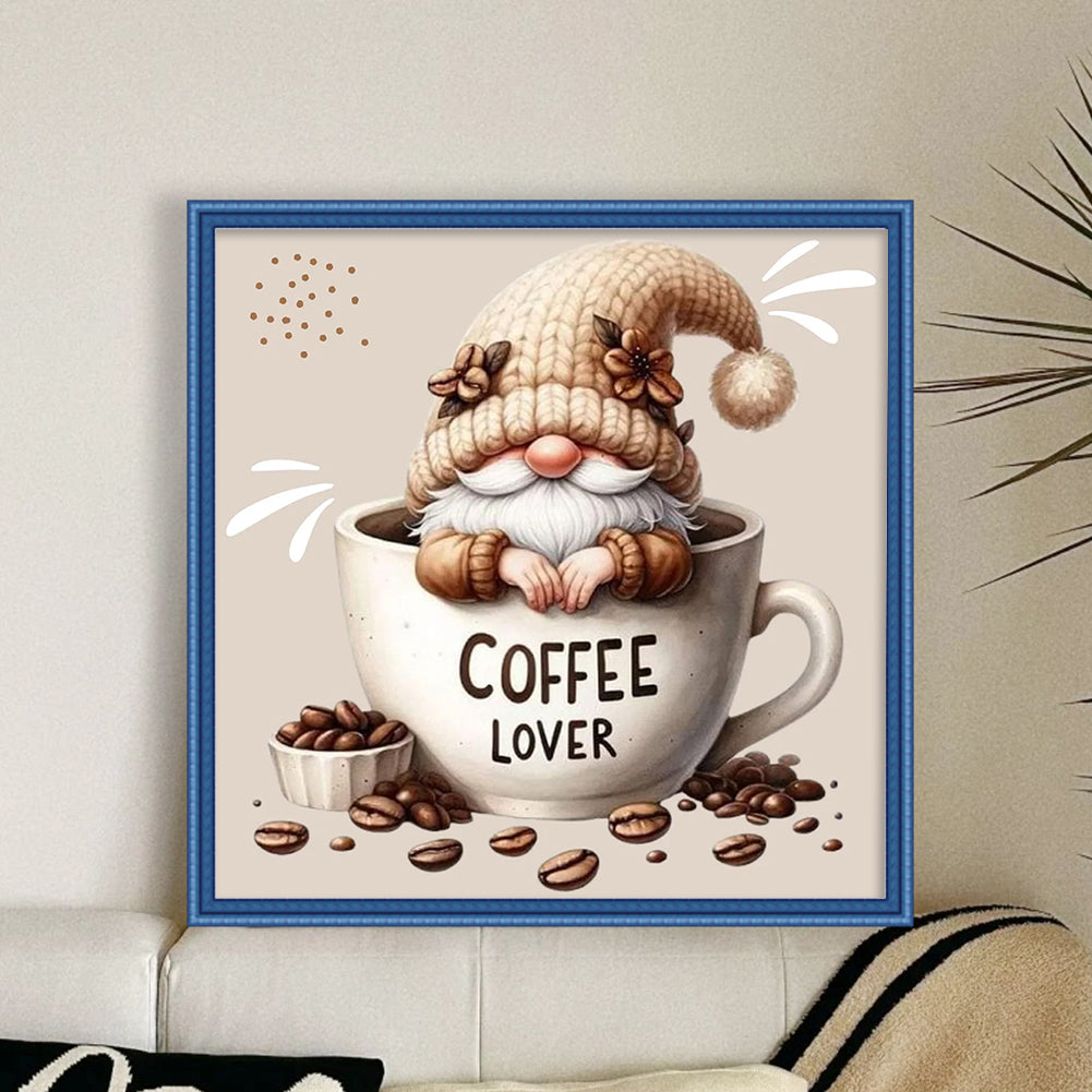 Gnome - Full 11CT Stamped Cross Stitch - Bead Embroidery 46x46CM/18.11x18.11in