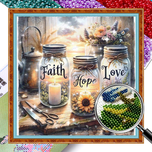 Sunflower Vase - Full 11CT Stamped Cross Stitch - Bead Embroidery 46x46CM/18.11x18.11in
