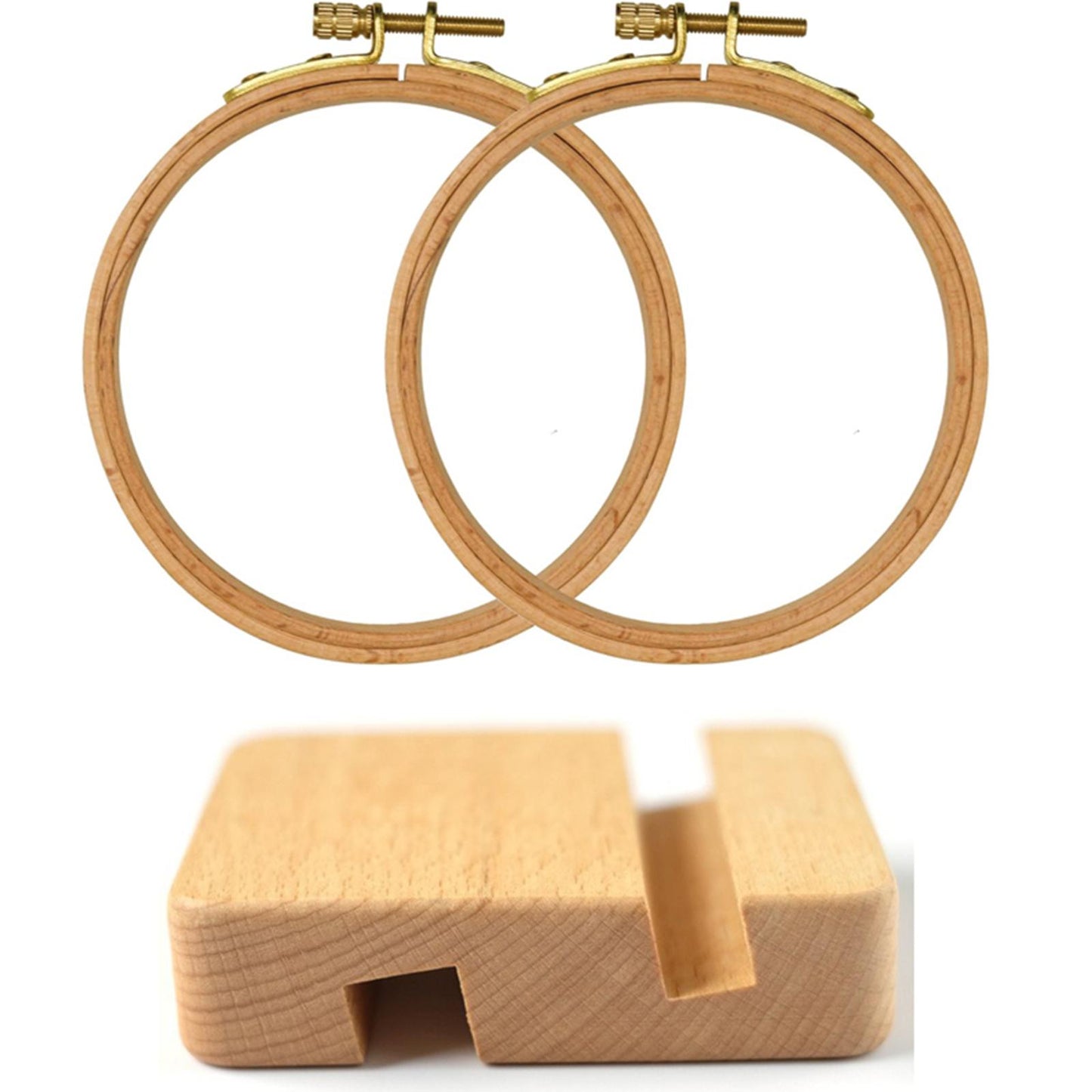 2PCS Round Embroidery Hoops DIY Sewing Tool for DIY Sewing Craft (20CM)