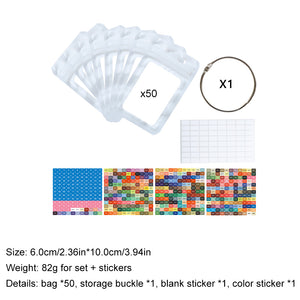 50pcs DIY Diamond Painting Tools Self Adhesive Bags for Craft Supplies (White)