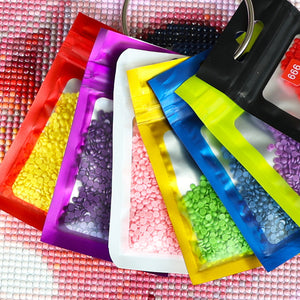 50pcs DIY Diamond Painting Tools Self Adhesive Bags for Craft Supplies (White)