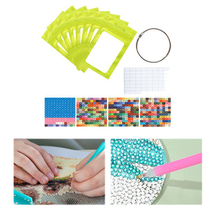 50pcs DIY Diamond Painting Tools Self Adhesive Bags for Craft Supplies (Green)