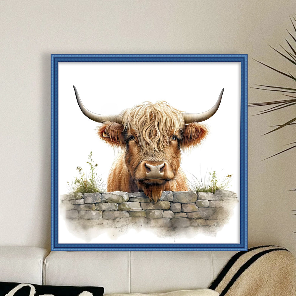 Highland Yak - Full 11CT Counted Cross Stitch 40x40CM - Huacan