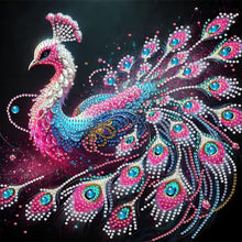 Load image into Gallery viewer, Purple Peacock 30*30CM(Canvas) Partial Special Shaped Drill Diamond Painting
