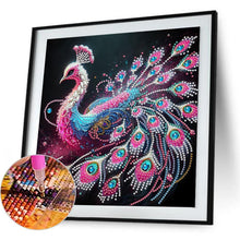 Load image into Gallery viewer, Purple Peacock 30*30CM(Canvas) Partial Special Shaped Drill Diamond Painting
