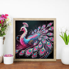 Load image into Gallery viewer, Purple Peacock 30*30CM(Canvas) Partial Special Shaped Drill Diamond Painting
