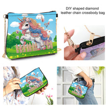 Load image into Gallery viewer, Colorful Pattern Diamond Painting Coin Chain Purse 5D Diamond Handmade Chain Bag
