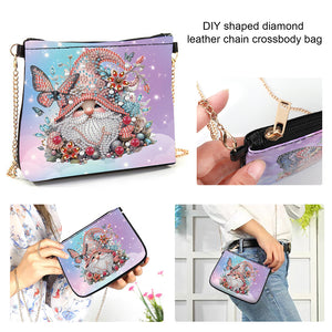 Colorful Pattern Diamond Painting Coin Chain Purse 5D Diamond Handmade Chain Bag