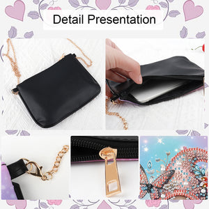 Colorful Pattern Diamond Painting Coin Chain Purse 5D Diamond Handmade Chain Bag