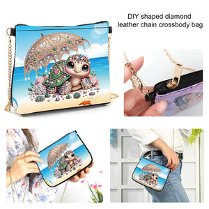 Colorful Pattern Diamond Painting Coin Chain Purse 5D Diamond Handmade Chain Bag