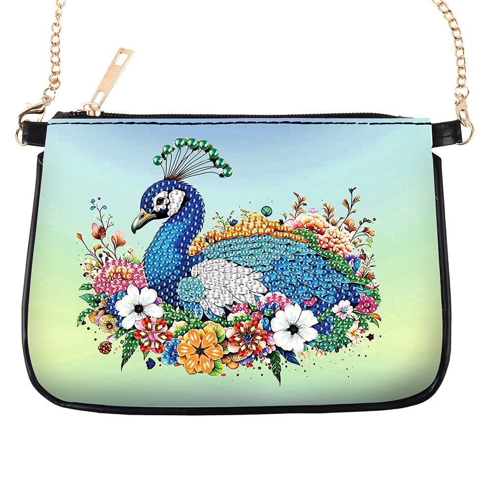 Colorful Pattern Diamond Painting Coin Chain Purse 5D Diamond Handmade Chain Bag