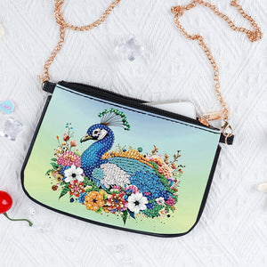 Colorful Pattern Diamond Painting Coin Chain Purse 5D Diamond Handmade Chain Bag