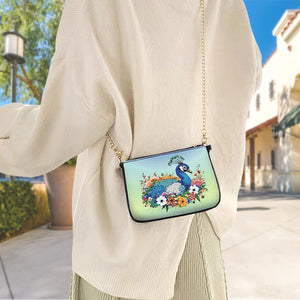 Colorful Pattern Diamond Painting Coin Chain Purse 5D Diamond Handmade Chain Bag