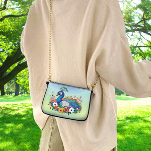 Colorful Pattern Diamond Painting Coin Chain Purse 5D Diamond Handmade Chain Bag