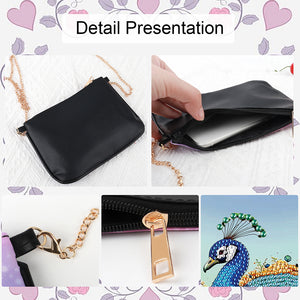Colorful Pattern Diamond Painting Coin Chain Purse 5D Diamond Handmade Chain Bag