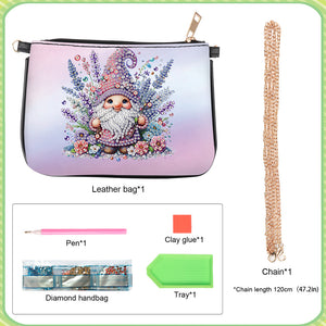 Colorful Pattern Diamond Painting Coin Chain Purse 5D Diamond Handmade Chain Bag