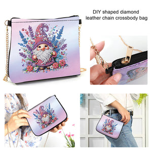 Colorful Pattern Diamond Painting Coin Chain Purse 5D Diamond Handmade Chain Bag