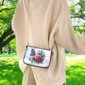 Colorful Pattern Diamond Painting Coin Chain Purse 5D Diamond Handmade Chain Bag